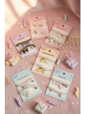 Miniso Hello Kitty Lisanslı Kolye Spiral Saç Tokası (2 Adet)