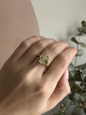 Lavanderopa Yonca Model Çelik Ayarlanabilir Yüzük