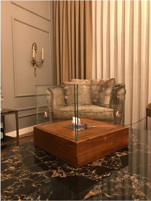 Özgürce Şık ve Şık Dekoratif Mini Masaüstü Şömine, Sıcak Atmosfer Yaratır