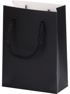 Ambalaj Pazarı Mini Hediyelik Siyah Karton Çanta 10X5X14 cm - 100 Adet