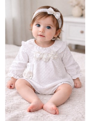 Çayzen Mira Kız Çocuk  Elegance Romper ( Bandana ) Aksesuarlı 351