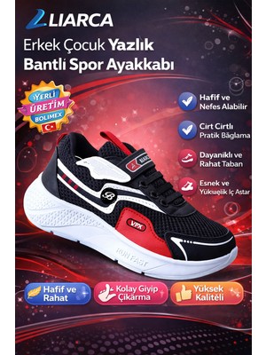 Liarca Unisex Kız Çocuk Erkek Çocuk Yazlık Spor Ayakkabı – Konforlu, Dayanıklı, Cırt Bantlı