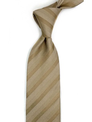 Kravatkolik Borgata Style Gold Çizgi Desen Italyan Ipek Kravat İK2268