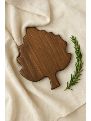 Feyza Design Ahşap Çınar Yaprağı Organizer ve Çok Amaçlı Stand, 21X28 cm