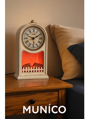 Özgürce Şık ve Enerji Tasarruflu Kompakt LED Şömine, Saatli Dekorasyon Ürünü