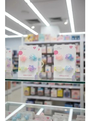 Miniso Lisanslı Spiral Saç Tokası Seti (4 Adet) – İz Bırakmayan & Esnek Saç Lastiği