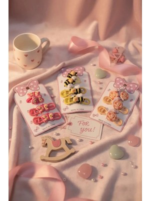 Miniso Çocuk Karışık Kıstırmalı Tokalar Arı, Kelebek, Salyangoz