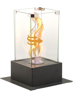 Özgürce Modern Kare Tornado Ethanol Şömine Masaüstü Dekorasyonu