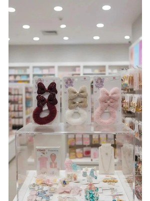 Miniso Pembe Fiyonklu Lastik Toka 2 'li
