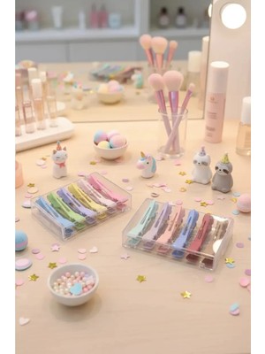 Miniso Saklama Kutulu Basic Serisi Saç Tokaları (12'li Paket)