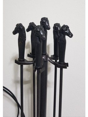 Özgürce 2025 Şömine Maşa ve Kürek Seti Siyah, Dayanıklı ve Şık Tasarım