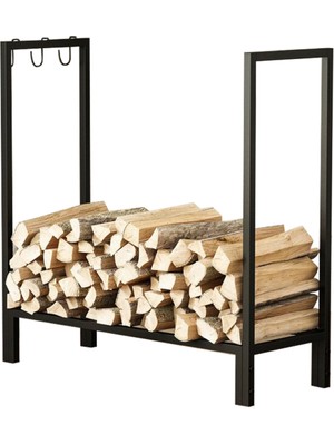 Özgürce Şömine Önü Metal Odun Taşıma Sepeti, Şık ve Dayanıklı Tasarım