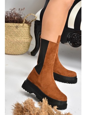 Fox Shoes Taba Süet Kadın Bot J267063102