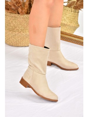 Fox Shoes Ten Süet Düz Taban Günlük Kadın Bot L726597702