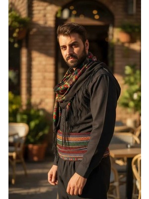 bilqasmi Erkek Yöresel Elbise Botani Desenli Şalvar Takımı, Şal U Şepik Puşi Hediyeli Yöresel Kıyafet