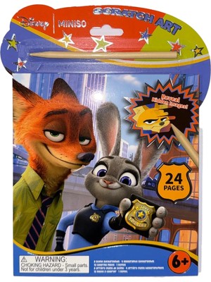 Miniso Disney Lisanslı Zootropolis Koleksiyonu Kazıma Boyama Seti
