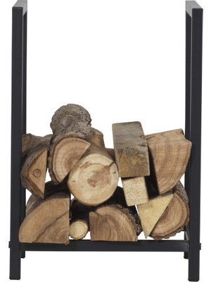 Özgürce Mini Metal Şömine Odunluk, Şık ve Pratik Dekoratif Ürün