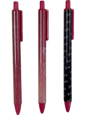 Miniso Barbie Lisanslı Geri Çekilebilir Jel Kalem (3'lü Paket)