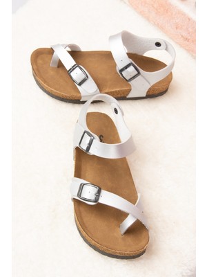Fox Shoes Gümüş Kadın Sandalet H777786009
