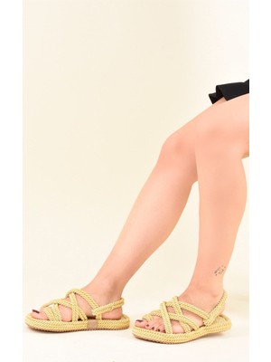 Fox Shoes Sarı Kadın Sandalet F470135104