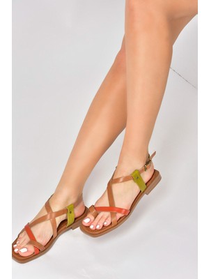 Fox Shoes Multi Hakiki Deri Parmak Arası Kadın Sandalet M291841203