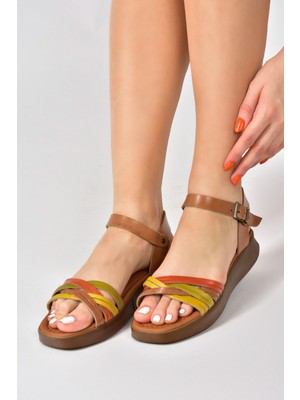 Fox Shoes Multi Hakiki Deri Günlük Kadın Sandalet M291030503
