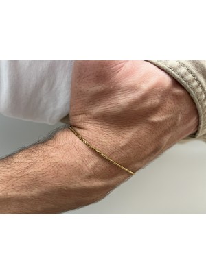 Fynbos Unisex Ince Örme Zincir Bileklik – Paslanmaz Çelik Şık Erkek Takı