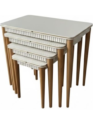 Hdb Home Vera Dörtlü Zigon Krem Ceviz