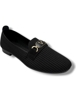 Ceylan Shoes 155-26 Triko V Toka Anatomik Kadın Babet