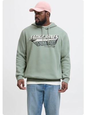 Jack & Jones Jack&jones 12258873 Jjelogo On Yazılı Buyuk Beden Erkek Sweat