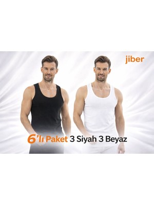 Jiber Erkek Askılı Atlet 6'lı Paket - 101 Xl