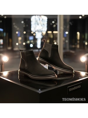 By Barretti Siyah Süet Erkek Bot Çizme