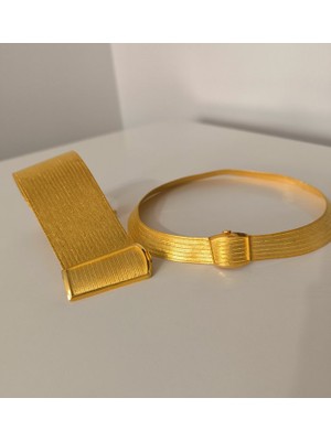 Midyat Nurtaş Gümüş 7 Gerdanlık 19 Bileklik Altın Kaplama Trabzon Hasırı Kadın Gümüş Ikili Set 201025288