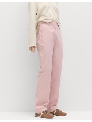 Marks & Spencer Yüksek Bel Straight Leg Chino Pantolon