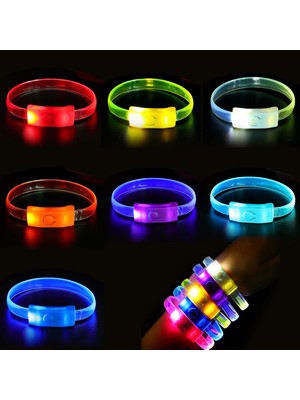 Festival &amp; Parti LED Bileklik 3 Farklı Mod Işıklı 1 Adet