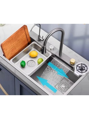 Gürtuz Ultrasonik Dijital Akıllı Evye – Otel, Işyeri ve Lokanta Kullanımına Uygun