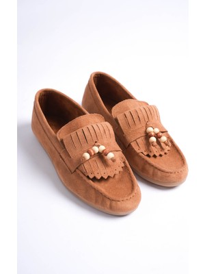 Tonny Black Kadın Taba Rahat Kalıp Günlük Tokalı Babet