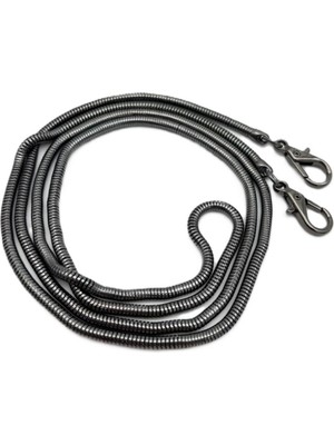 Angel Çanta Aksesuar Angel Füme Renk Solucan Model Kadın Çanta Aksesuar 125 cm Kancalı Zincir