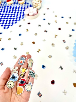 Fluparty Vintage Racing - Yarış Arabası Temalı Mini Masa Konfetisi