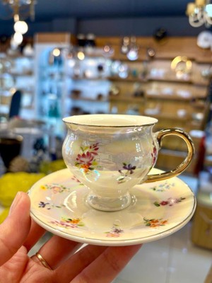 Mien Sedef Ayaklı 6 Kişilik Türk Kahvesi Fincanı