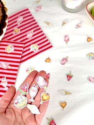 Fluparty Ice Cream - Dondurma Temalı Mini Masa Konfetisi