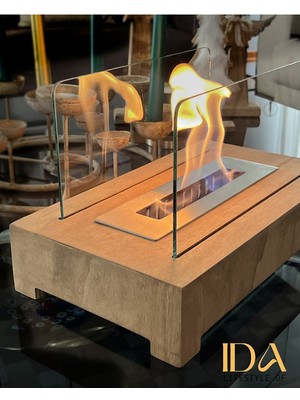 Özgürce Şömine, Lüks Huş Ahşap Kontra, Bioethanol ile Dekoratif Isınma Keyfi