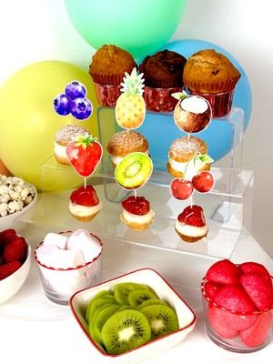 Fluparty Tutti Frutti - Meyve Temalı Kapkek Süsleri (12 Adet)