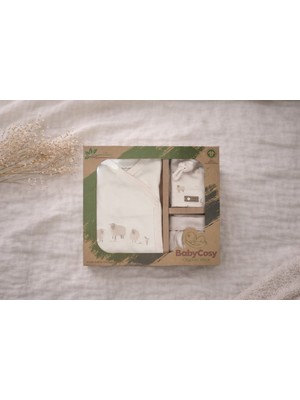 Babycosy 5’li Yenidoğan Hastane Çıkışı Seti – %100 Organik Pamuk