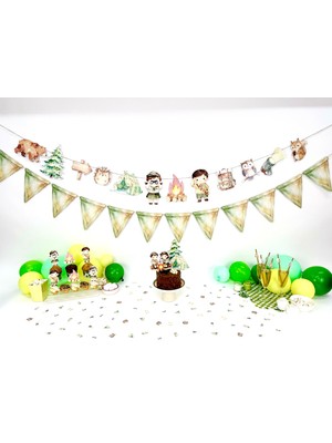 Fluparty Scout Camp - Minik İzci Temalı Üçgen Flama Banner