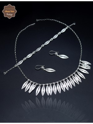 Midyat Nurtaş Gümüş Mekik Model 925 Ayar Gümüş Telkari Kadın Üçlü Set 201025196