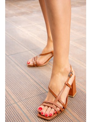 Fox Shoes Taba Kadın Topuklu Ayakkabı H922741009