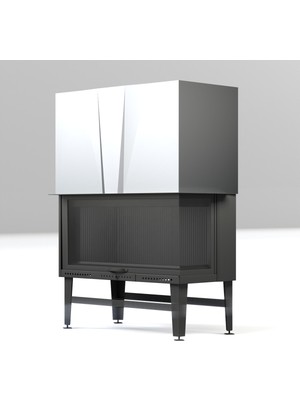 Özgürce Asansörlü L Tipi Sol Açık Şömine Hızı ve Gücü Yüksek 120 cm