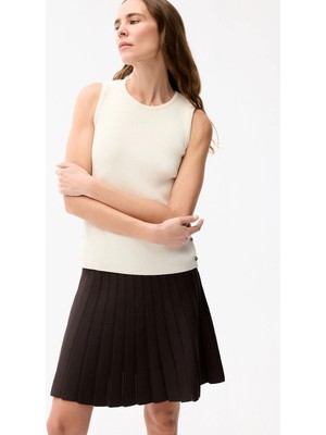 Adl Yandan Düğmeli Trıko Bluz Vanilya 11546656000