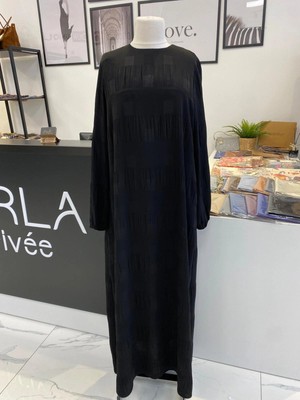 Nurcan Çetin Kendinden Desenli Elbise